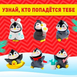 Шкатулка-копилка новогодняя с замком «Зимние чудеса» 2 в 1, внутри фигурка и браслет