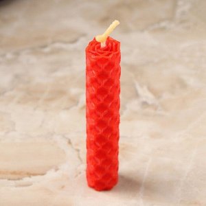 Набор свечей из вощины "Любовь и сила" , 3 шт, 8х1,7 см, 45 мин, красный