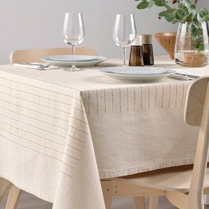 IKEA SOMMARFLOX, Скатерть, темно-желтый/бежевый, 145x240 см
