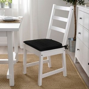 IKEA LAPPBLGULL, подушка для стула, черная, 44 40x43x4 см