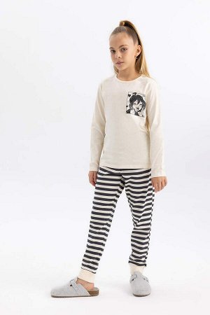 DEFACTO Пижамный комплект Winx Club для девочек с длинными рукавами
