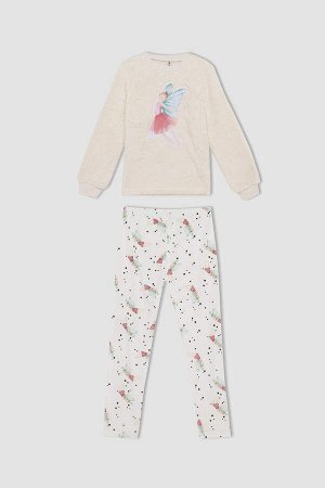 Плюшевый пижамный комплект из двух предметов для девочки