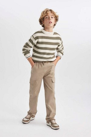 Габардиновые брюки стандартного кроя для мальчиков