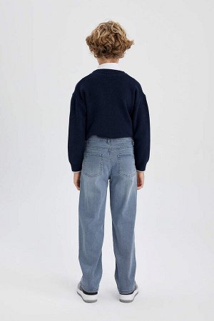 Джинсовые брюки свободного кроя для мальчиков