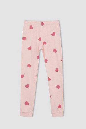 DEFACTO Пижамный комплект с длинными рукавами и принтом плюшевого мишки для девочки