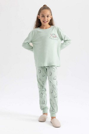 Пижамный комплект с длинными рукавами для девочки