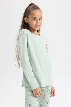 DEFACTO Пижамный комплект с длинными рукавами для девочки