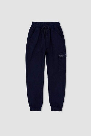 Темно-синие школьные брюки-карго для мальчиков