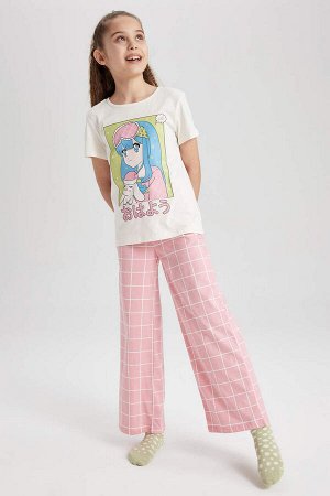 DEFACTO Электронная пижама стандартного кроя из двух предметов для девочек