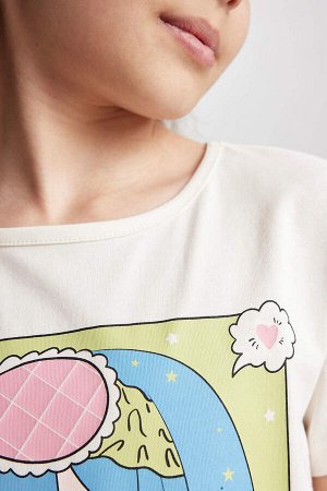 Электронная пижама стандартного кроя из двух предметов для девочек