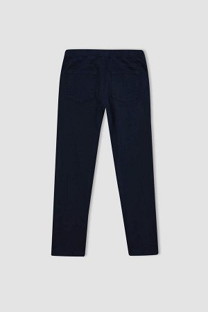 Школьные брюки из габардина темно-синего цвета для мальчика