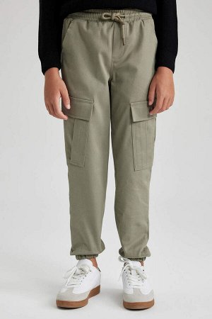 Габардиновые брюки-карго для мальчиков