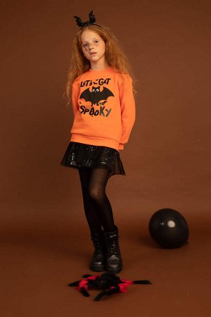 DEFACTO Тюлевая юбка обычного кроя для девочек в стиле Хэллоуина