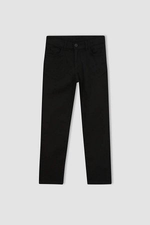 Черные школьные брюки из габардина для мальчика