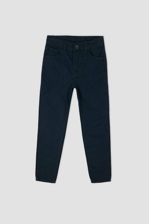 Школьные брюки из габардина темно-синего цвета для мальчика
