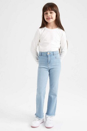 DEFACTO Расклешенные джинсовые брюки для девочек
