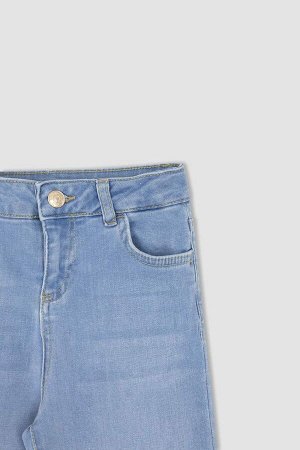 Расклешенные широкие джинсовые брюки для девочек