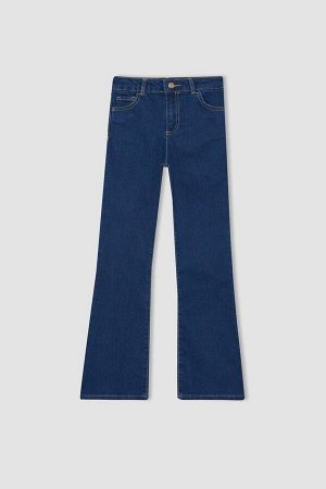 Расклешенные джинсовые брюки для девочек