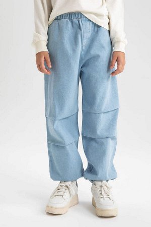 DEFACTO Джинсовые брюки-джоггеры с парашютом для девочек