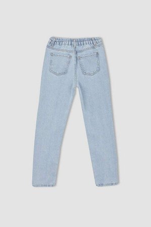 Рваные джинсовые брюки из переработанного материала для мамы для девочек
