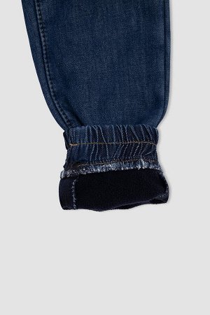 Джинсовые брюки Jogger для девочек на флисовой подкладке
