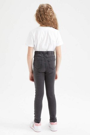 Джинсовые брюки с тремя карманами для девочек