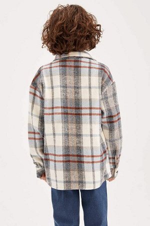 DEFACTO Фланелевая рубашка с длинным рукавом для мальчика