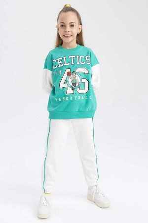 Толстовка свободного кроя с круглым вырезом NBA Boston Celtics для девочек