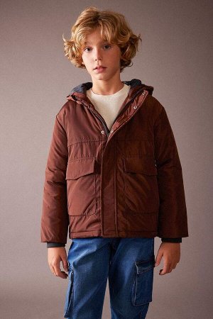 Водоотталкивающее пальто с капюшоном для мальчика