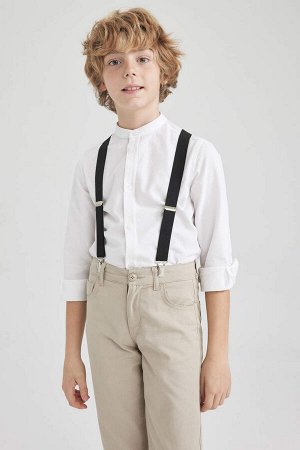 Рубашка с длинным рукавом для мальчика с воротником