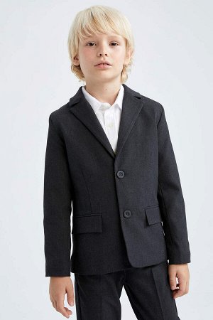 Школьная куртка стандартного кроя с v-образным вырезом для мальчиков