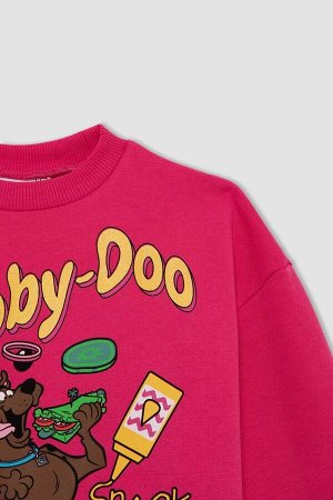 DEFACTO Мягкий пушистый свитшот оверсайз с круглым вырезом для девочек Scooby Doo