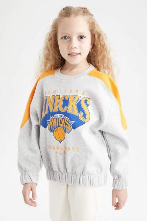 Толстовка с круглым вырезом для девочек NBA New York Knicks