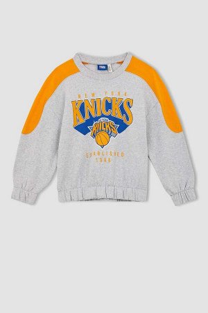 Толстовка с круглым вырезом для девочек NBA New York Knicks
