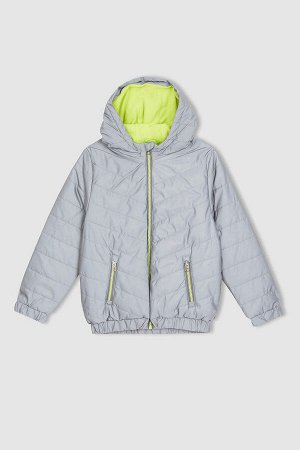 Водоотталкивающее пальто с плюшевой подкладкой и светоотражающим эффектом для мальчиков