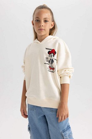 DEFACTO Толстовка с капюшоном для девочек Disney «Микки и Минни»