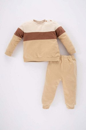 Мягкий пушистый свитшот для маленьких мальчиков, спортивный костюм, комплект из 2 предметов