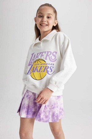 Толстовка поло с воротником-поло для девочек NBA Los Angeles Lakers
