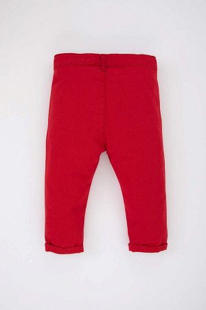 Базовые красные габардиновые брюки для маленьких мальчиков