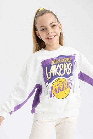 Толстовка стандартного кроя с круглым вырезом NBA Los Angeles Lakers для девочек