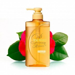 Shiseido TSUBAKI PREMIUM REPAIR, Шампунь для поврежденных волос с маслом камелии 490мл 1/9
