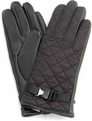 338700/30-01 черный иск.кожа/полиэстер женские перчатки (О-З 2023)
