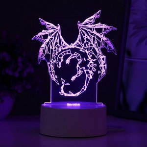 Светильник "Дракон" LED RGB от сети 14,2х9,5х16 см