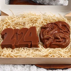Шоколадные фигурки "Год 2024 и Дракон"