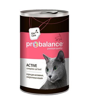 ProBalance Active Корм консервированный для активных кошек, 415 гр 1/12