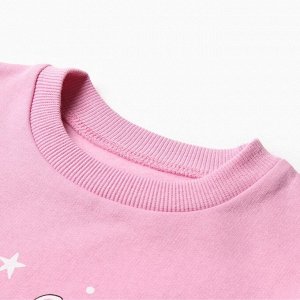 Пижама для девочки, цвет розовый, рост