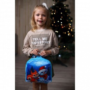 Рюкзак детский «С Новым годом», белочка и снеговик, 26?24 см