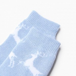 Носки детские махровые, цвет голубой