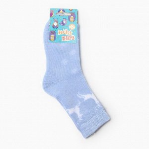 Носки детские махровые, цвет голубой