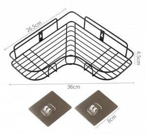 Полочка угловая металл черная